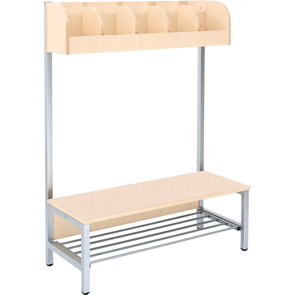 Šatňa Flexi TJ s konštrukciou, pre 5 osôb, výška 35 cm, javor, úzka