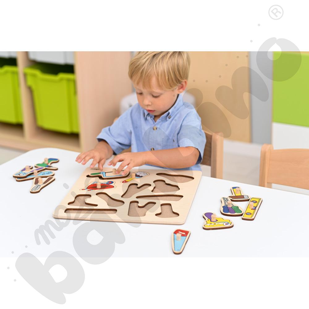 Układanka drewniana - narzędzia