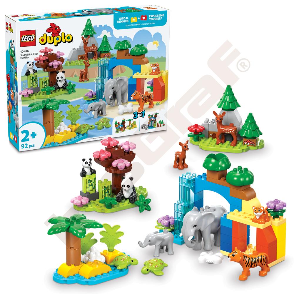 LEGO® Duplo 3 v 1 Rodiny divokých zvierat
