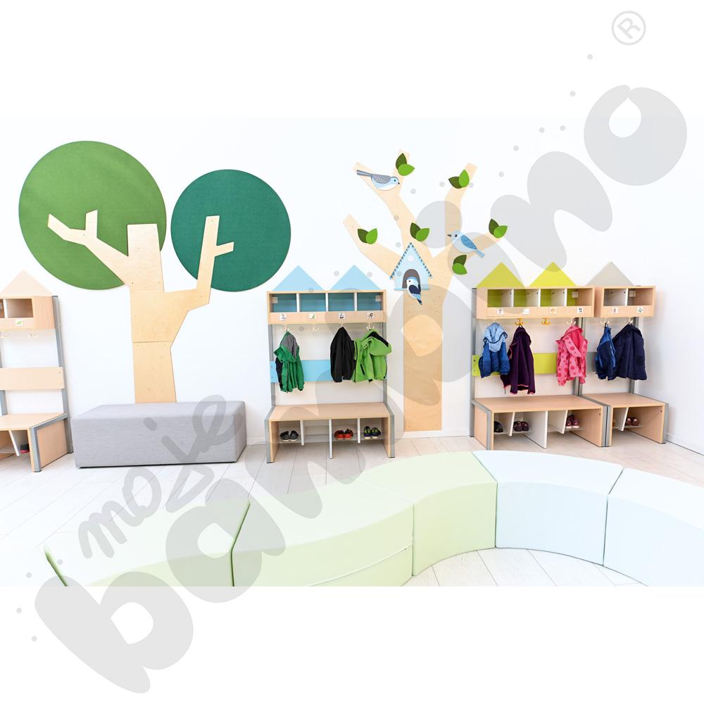 Siedzisko Paolo krótkie, błękitny pastel