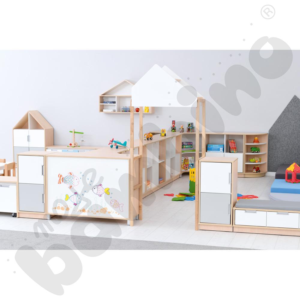 Quadro - daszek do stelaża wąski, biały