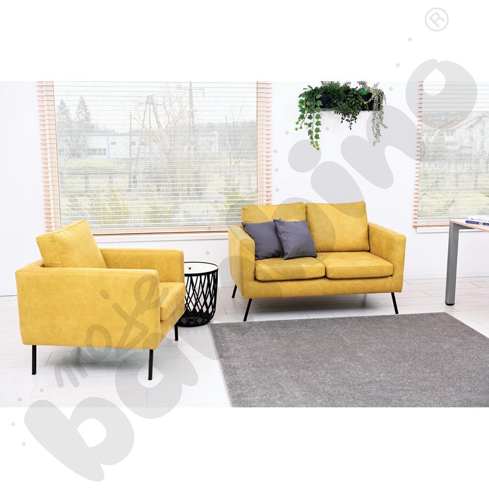 Fotel Miami zielonomusztardowy