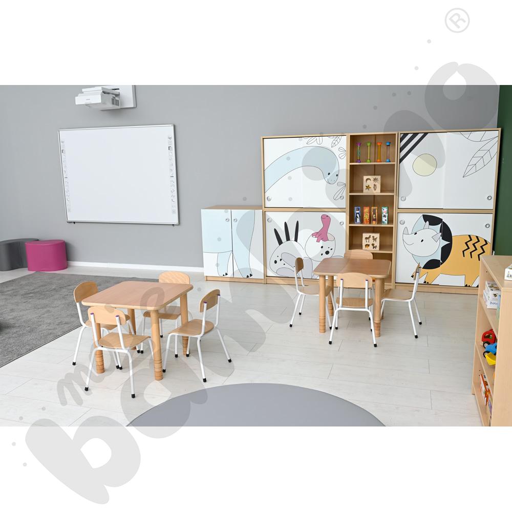 Stół Flexi kwadratowy 60 x 60 - bukowy