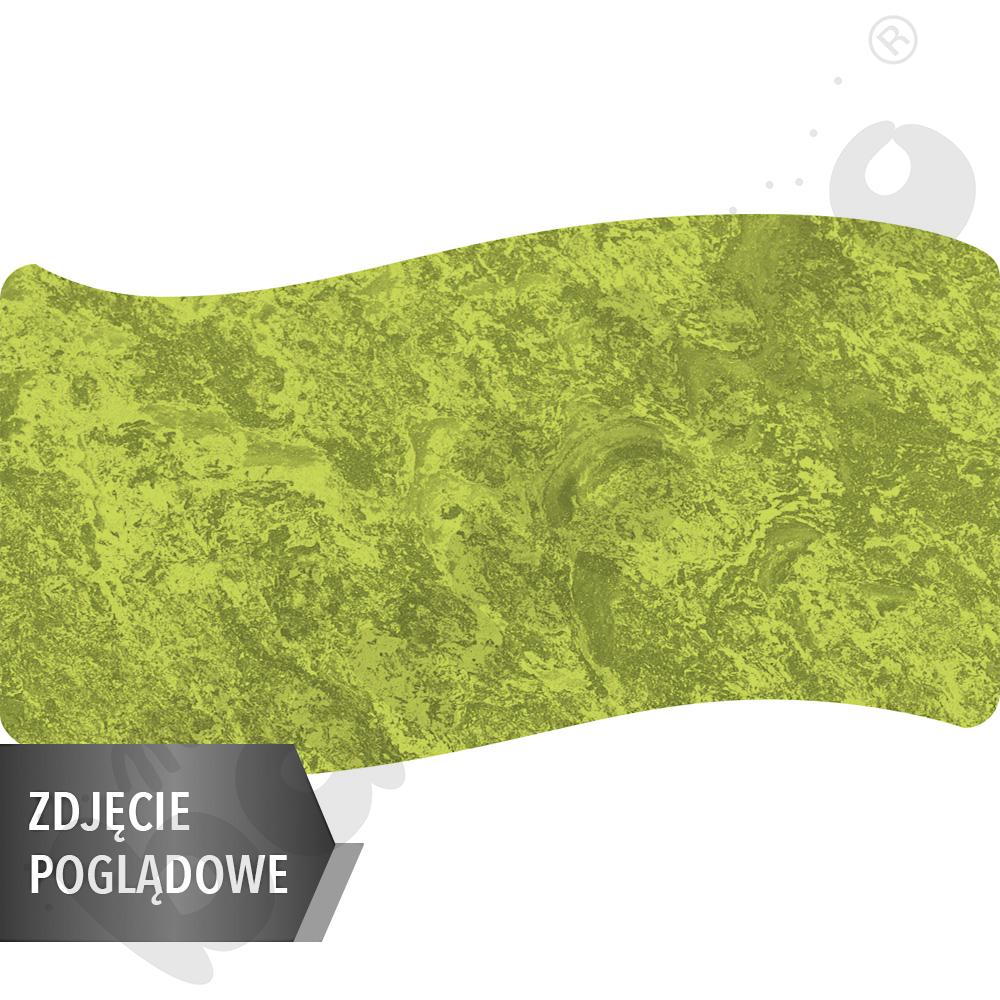 Stół Cichy prostokąt falisty 140x72, blat zielony, narożniki zaokrąglone, rozm. 6