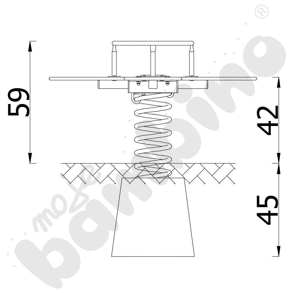 Koniczyna Urbi B na podstawie betonowej