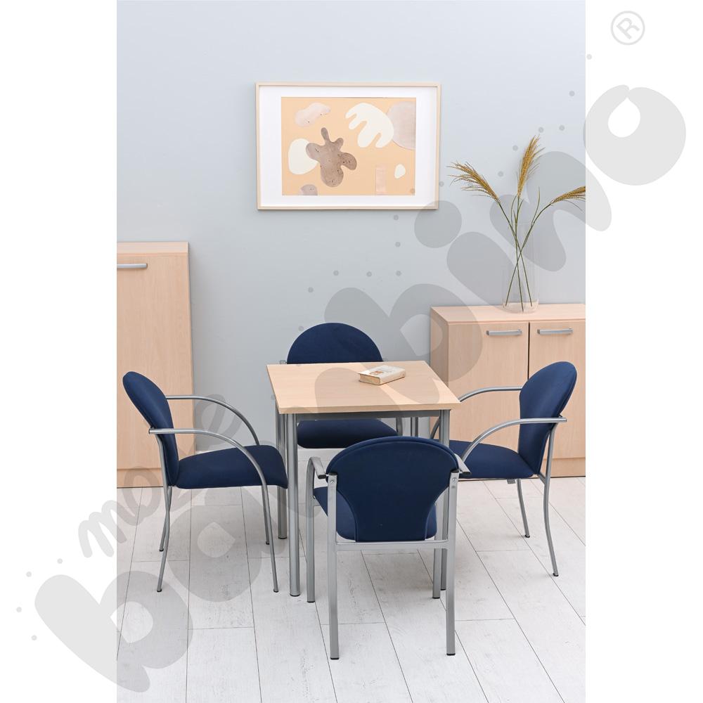 Krzesło Visa alu granatowe