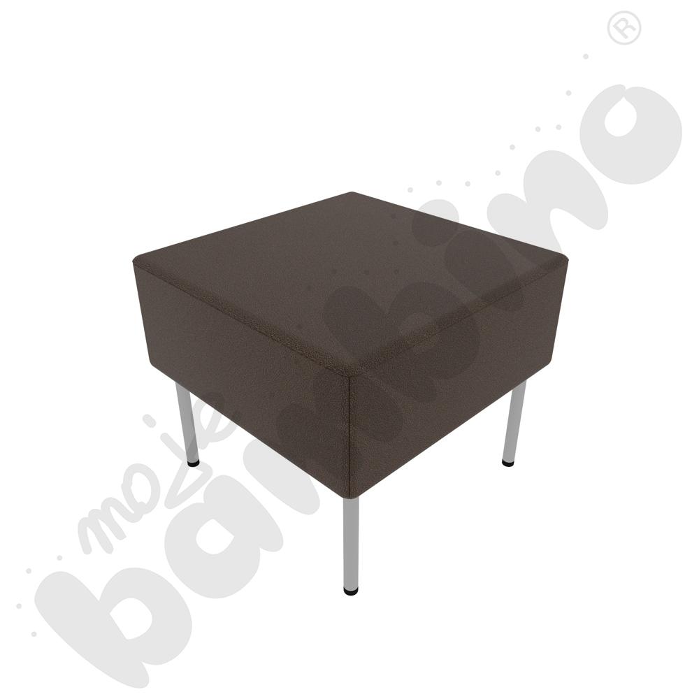 Pufa Versa 50x50 cm z plastikowymi stopkami, stelaż jasnoszary, tkanina BD07