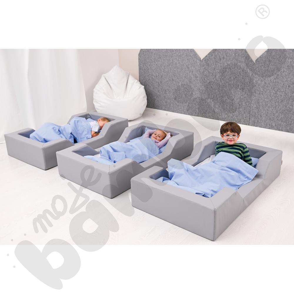 Łóżeczko piankowe z wycięciami szare