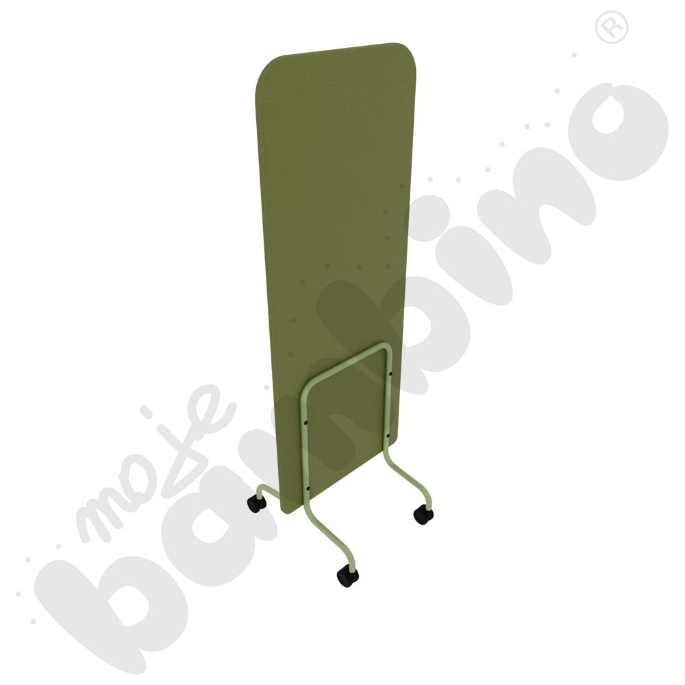 Parawan Versa 60x170 cm z kółkami na twardą powierzchnię, stelaż oliwkowy, tkanina BD17