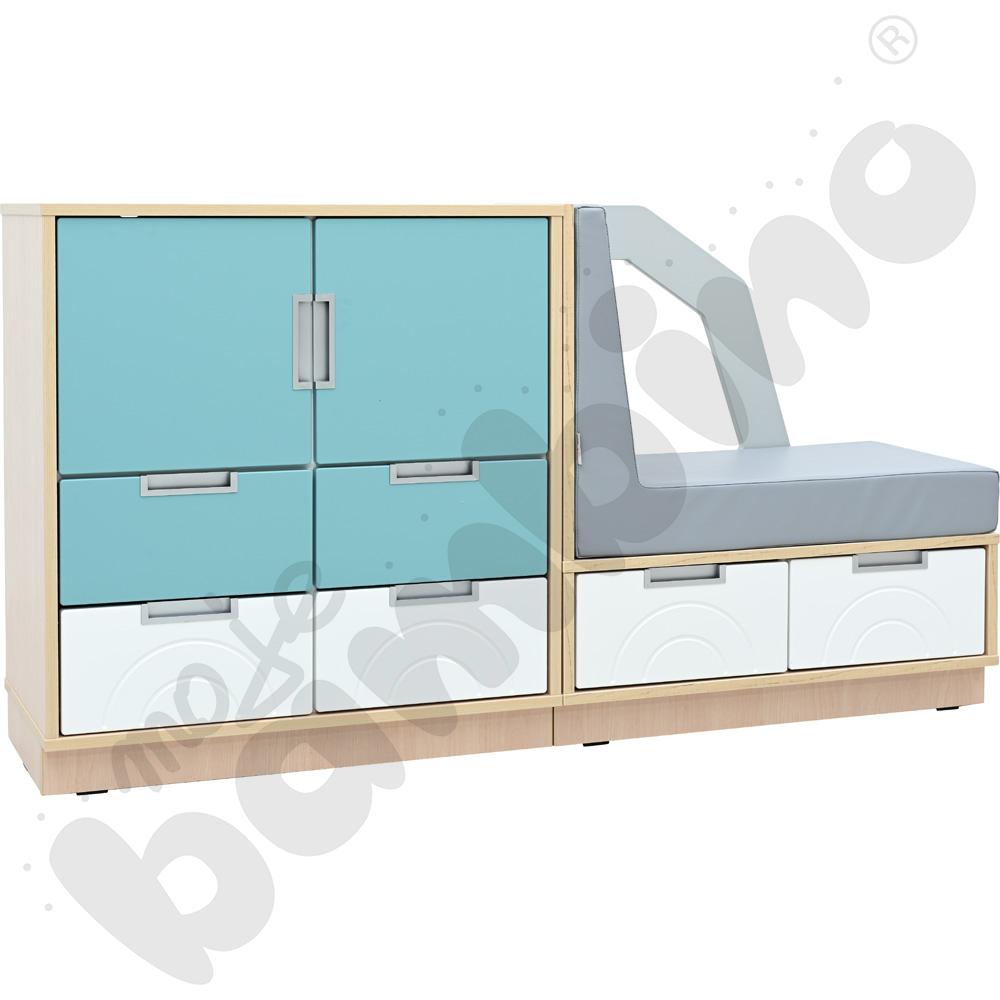 Quadro - zestaw szafek Auto, 90 st., skrzynia klon jasny