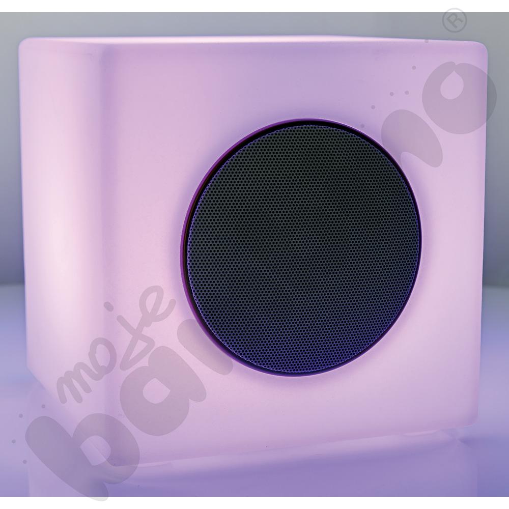 Lampa LED - sześcian z głośnikiem