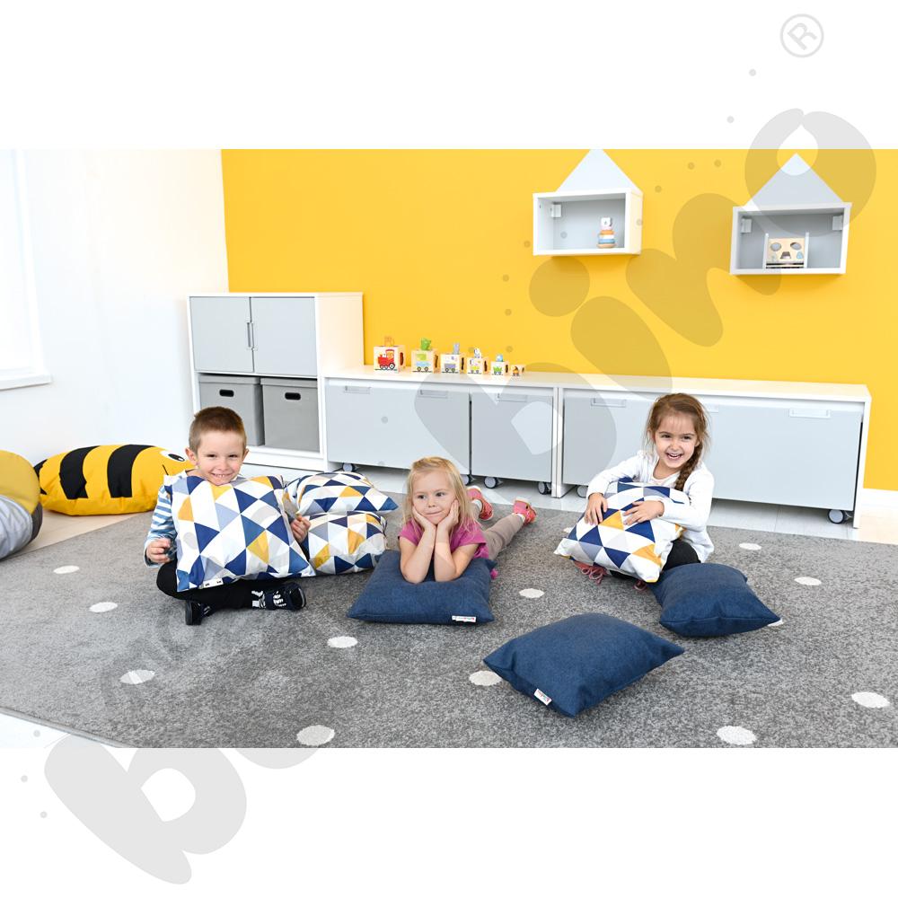 Poduszki kwadratowe 2 szt. niebieskie