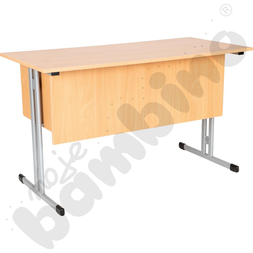 Biurko IN-R buk, stelaż aluminium