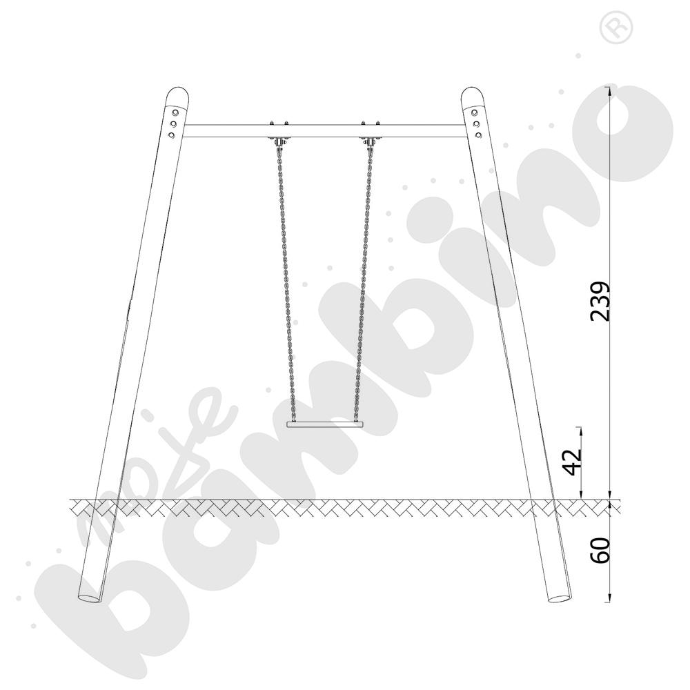 Robinio - stelaż do huśtawki pojedynczej