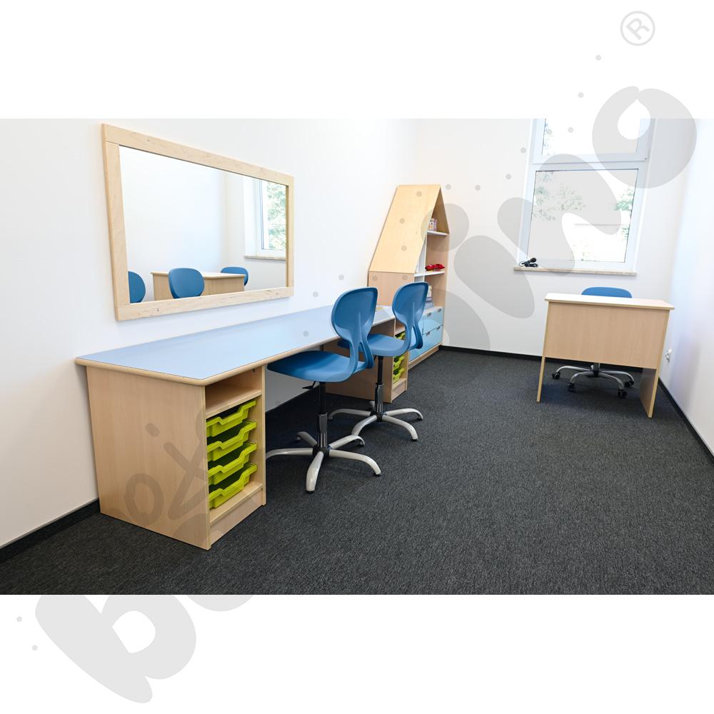 Krzesło Colores obrotowe z reg.  wys. niebieskie