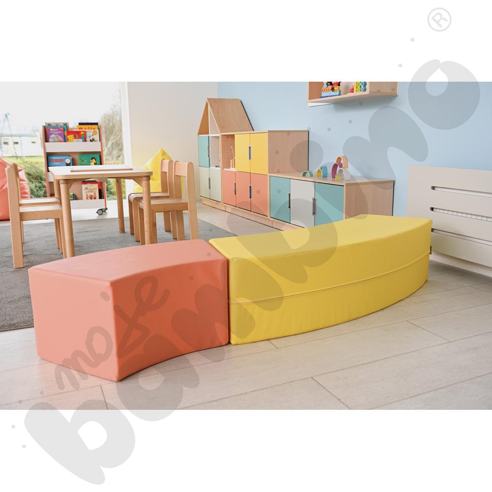 Siedzisko Paolo długie, jasnożółty pastel