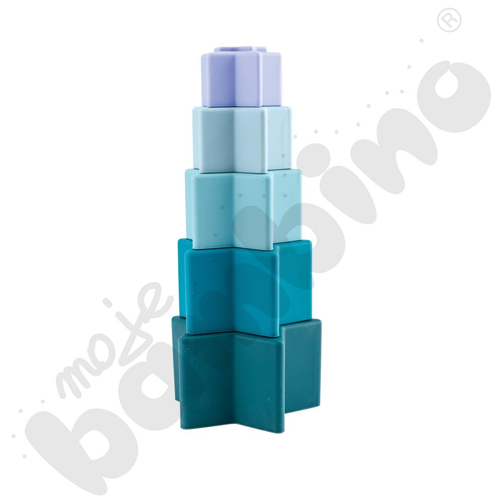 Gwiazdki silikonowe do układania, mix kolorów