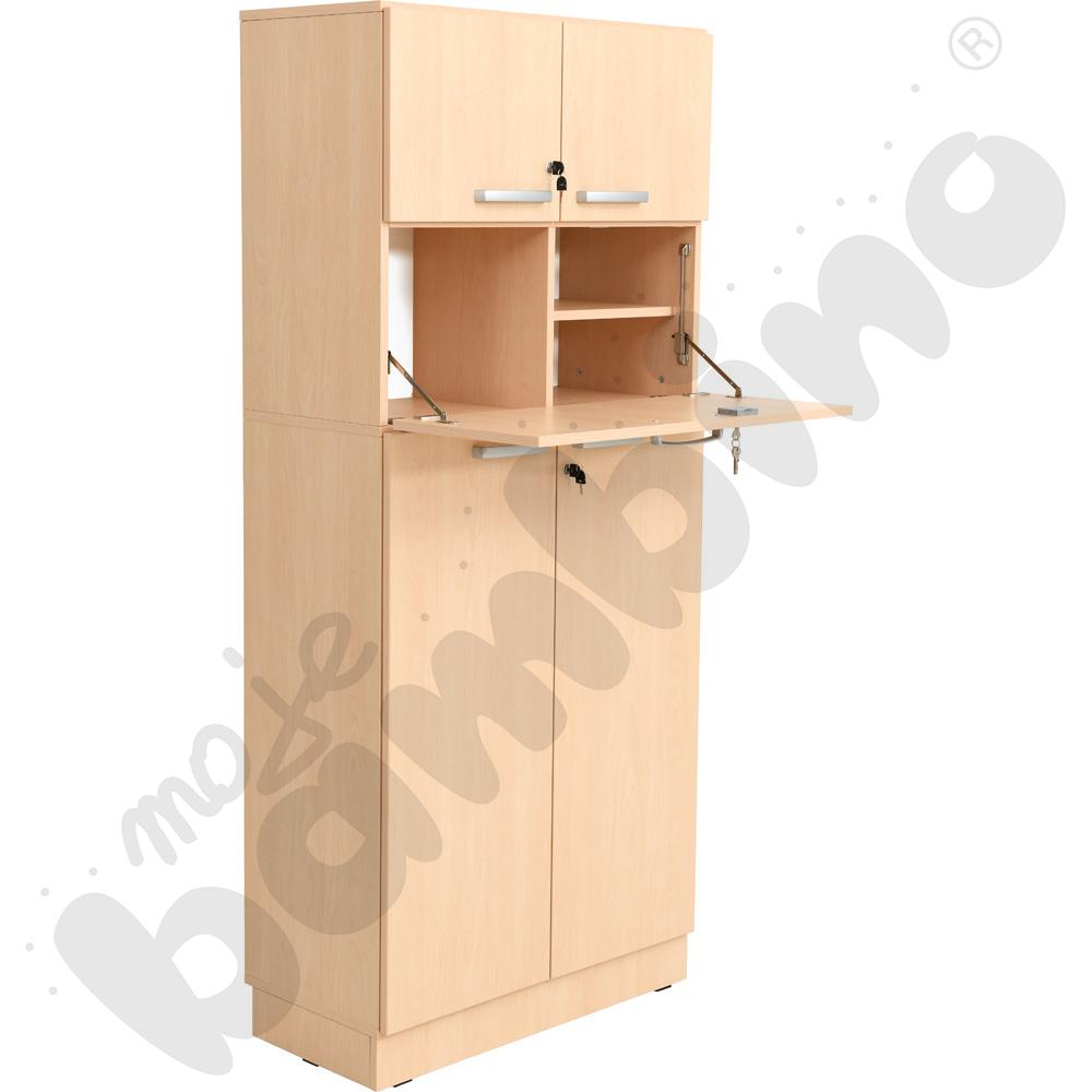 Szafa Grande z miejscem do pracy - klon jasny 