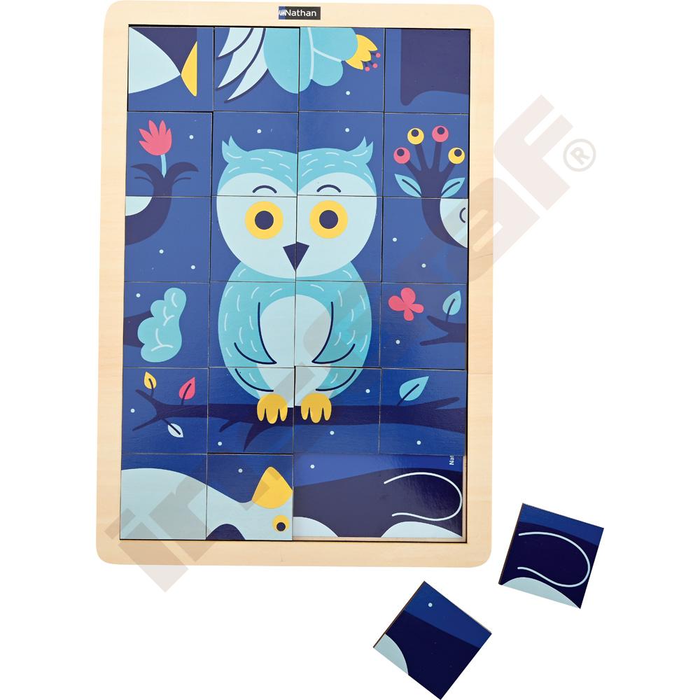 Puzzle s prekvapením - Sova a tučniak