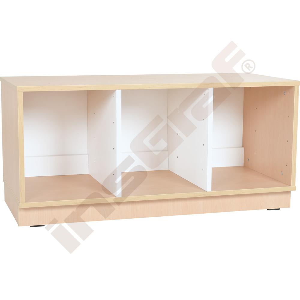 Quadro - skrinka S na plastové úložné boxy - s 2 predelmi
