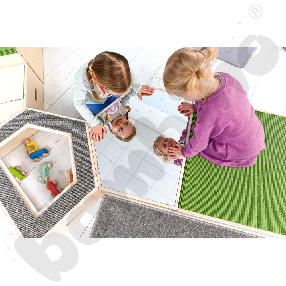 Podest pięciokąt lustrzany, wys. 20 cm