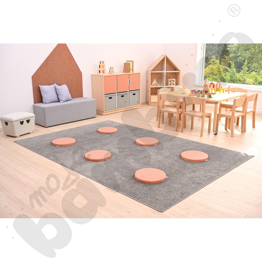 Poduszki okrągłe 5 szt. łososiowe