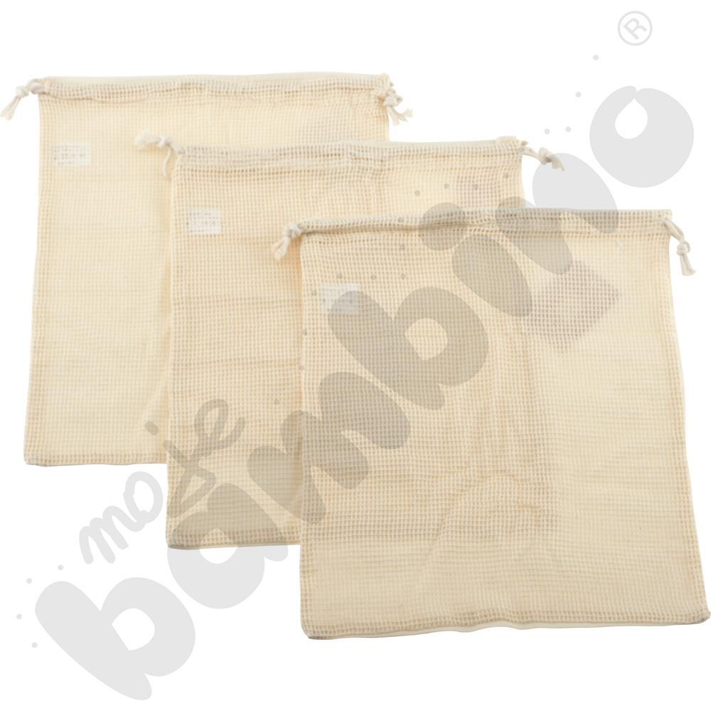 Woreczki bawełniane, 3 szt.