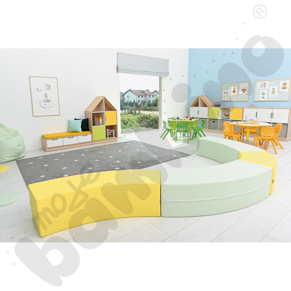 Siedzisko Paolo długie, jasnożółty pastel