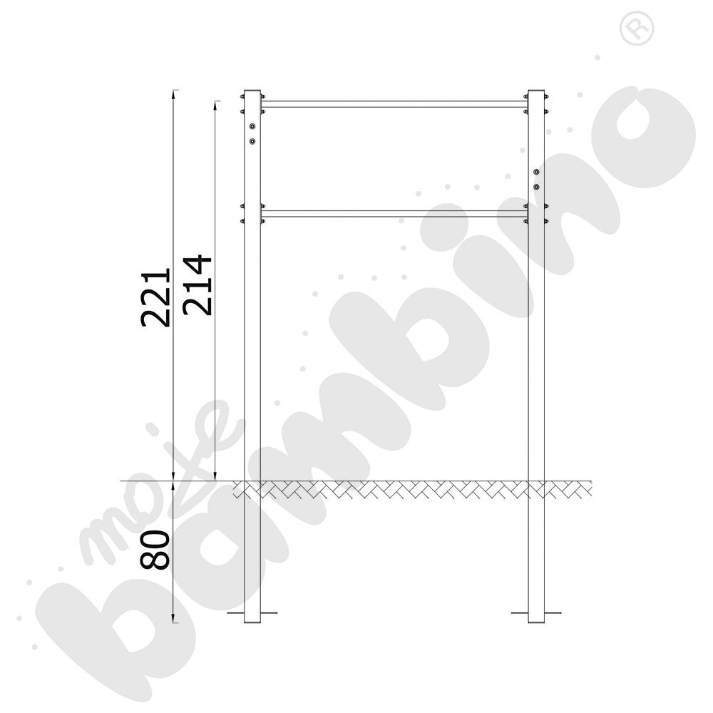 Street workout drążki Orange