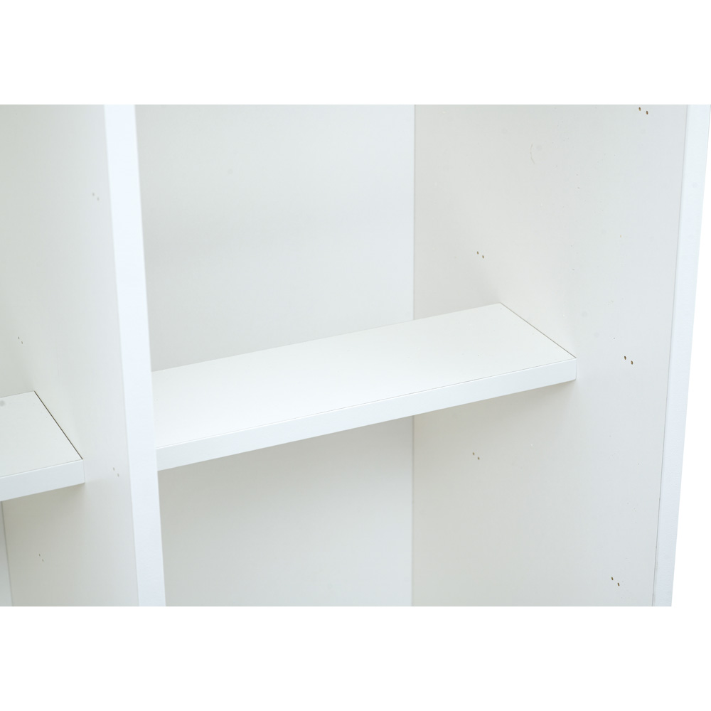 Quadro - regál L na úzke zásuvky, biela