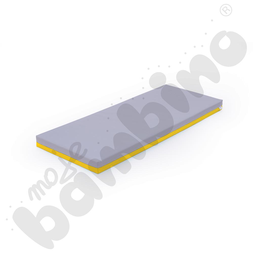 Materac przedszkolny żółto-szary