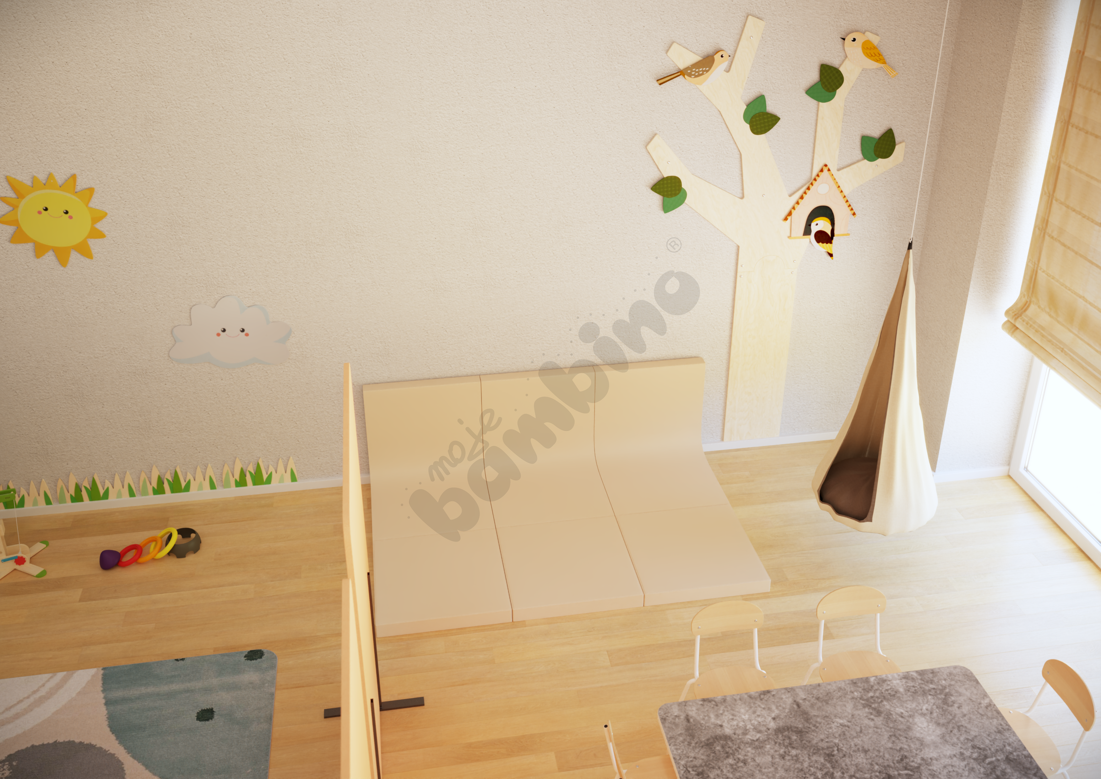 Sala przedszkolna z wyciszeniami