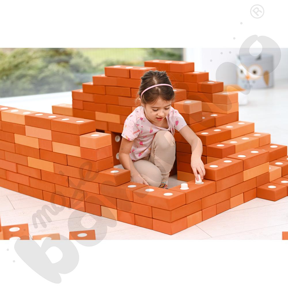 Piankowe klocki budowniczego - cegły prostokątne, 316 szt.