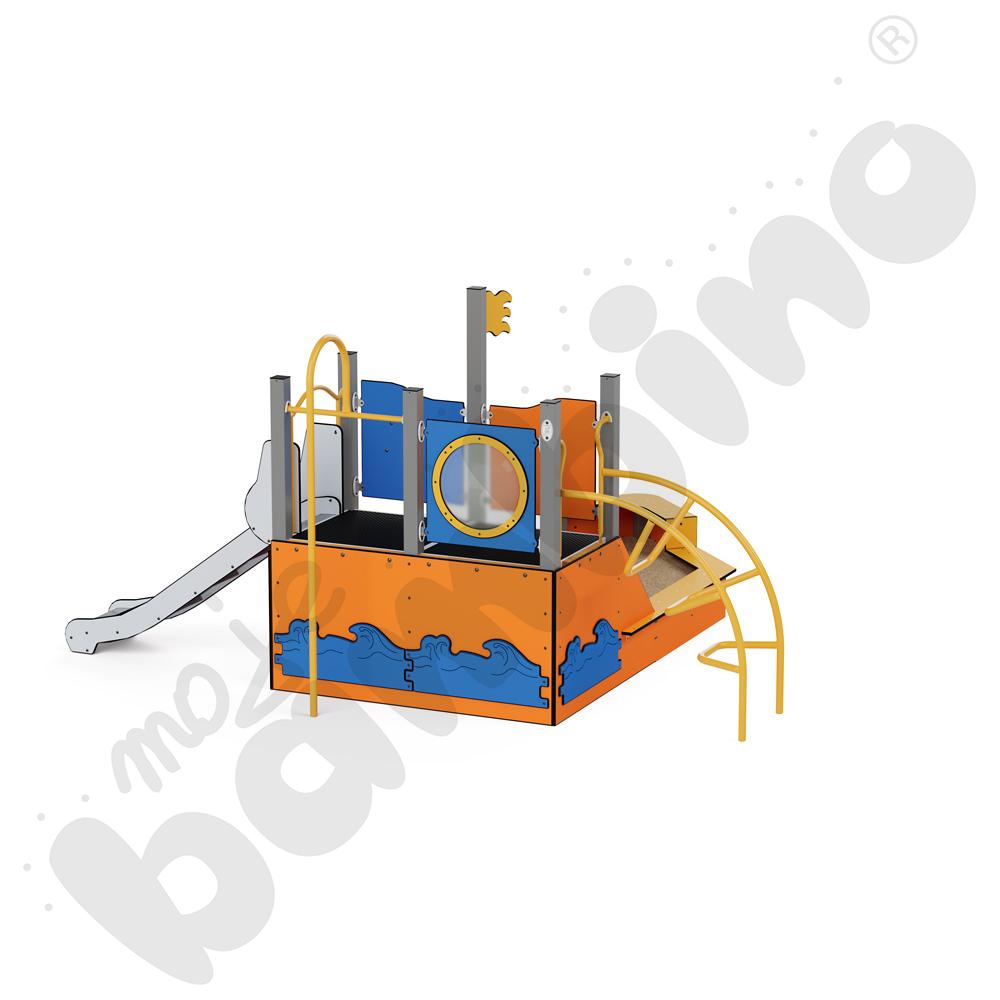 Quadro - zestaw Statek z piaskownicą, metalowe słupy