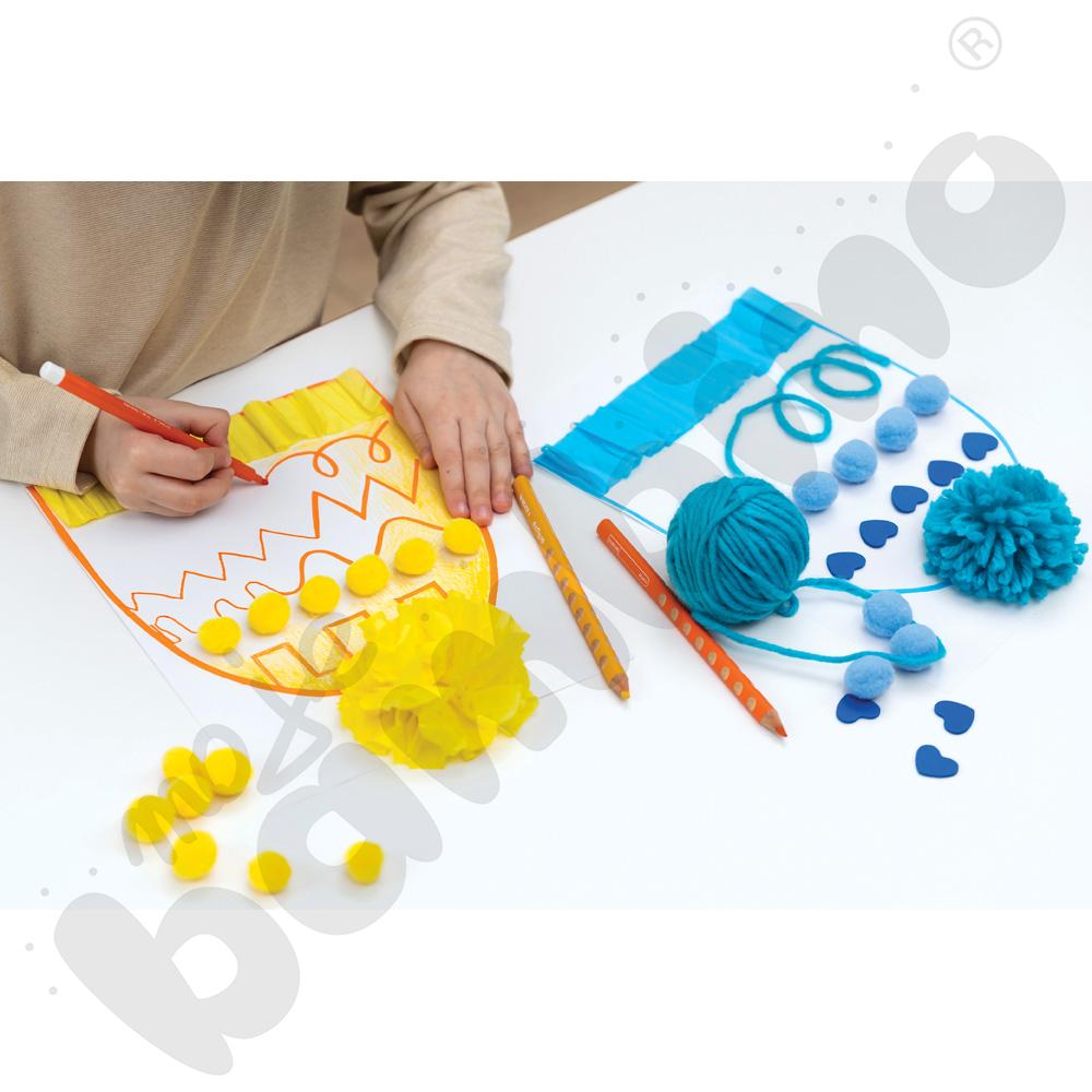 Zestaw pomponów żółtych