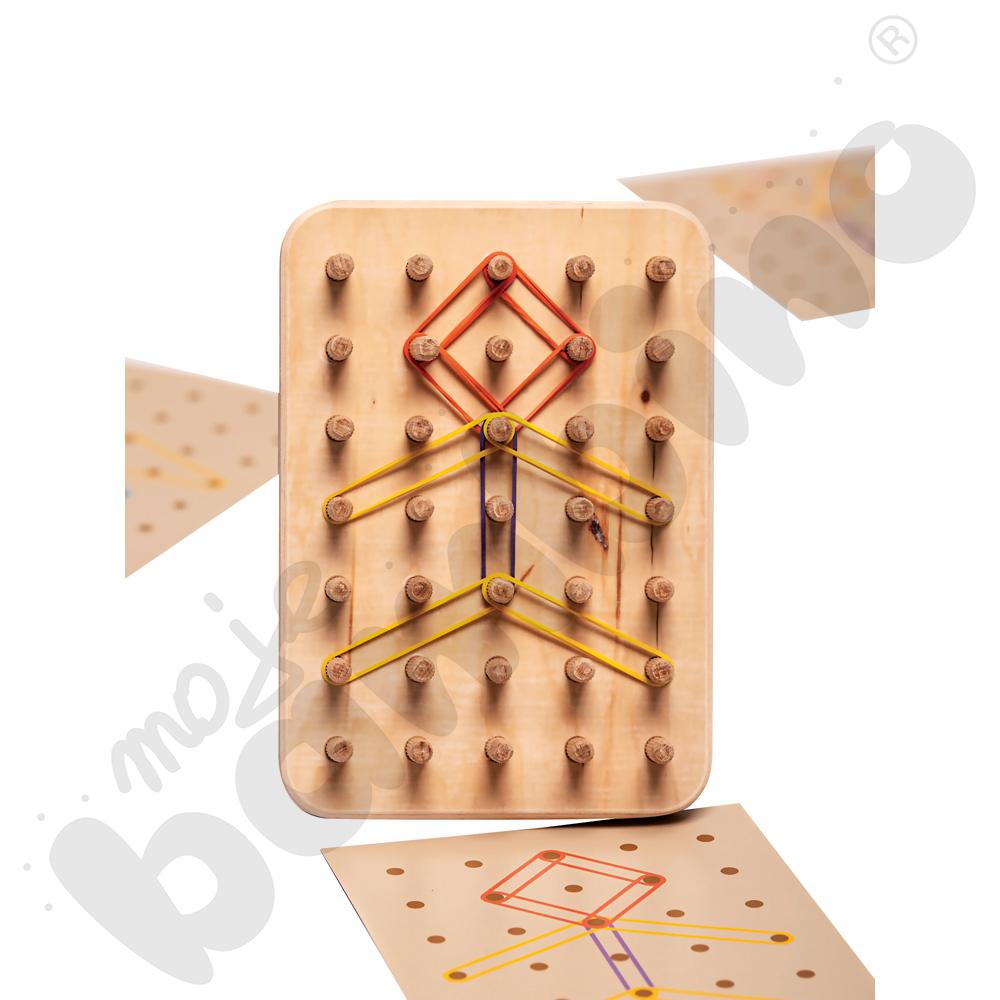 Drewniany Geoplan Montessori Good Wood - naturalny - MED