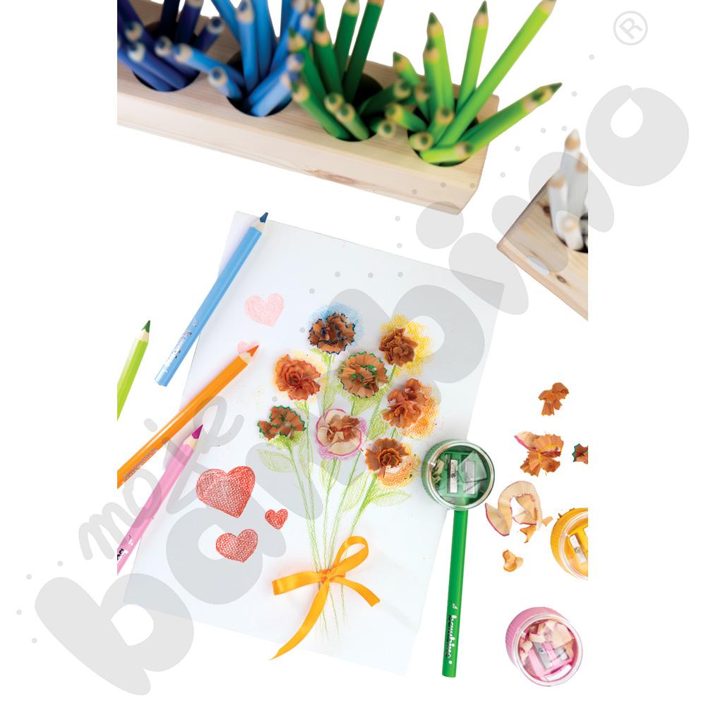 Kredki Bambino z nadrukiem, w drewnianej oprawie 18