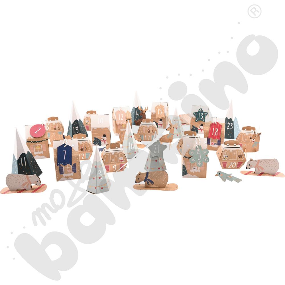 Kalendarz adwentowy - zimowa wioska