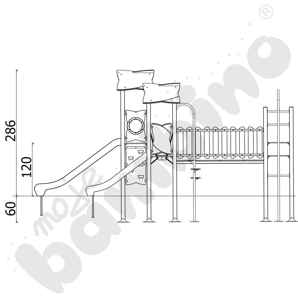 Zestaw Urbi 8, słupy metalowe A
