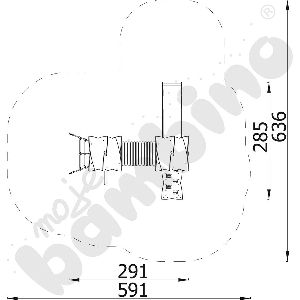 Zestaw Urbi 4, słupy drewniane A