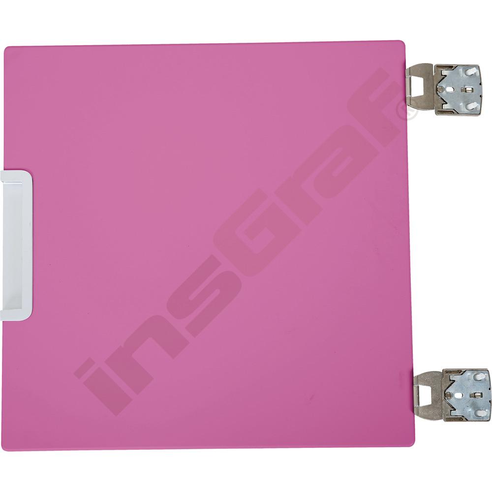 Quadro - malé dvierka 90 st. pre montáž k predelom, tiché zatváranie - tmavoružová