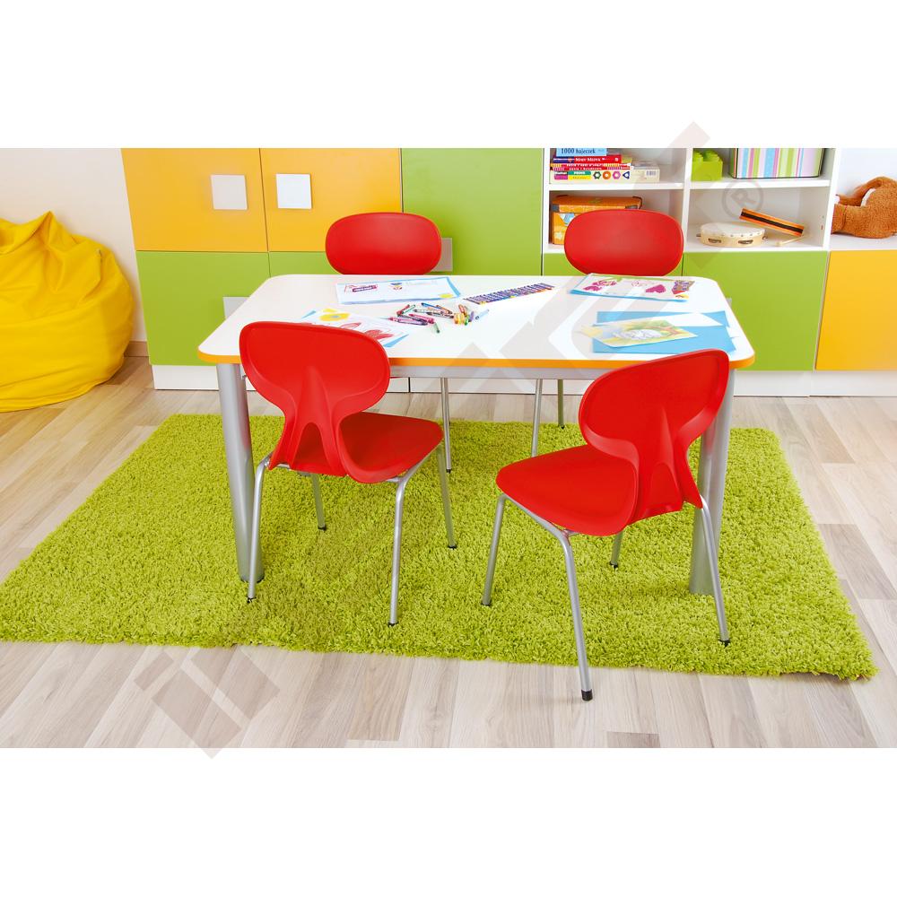 Stuhl Colores 3, SH 36 cm, blutorange