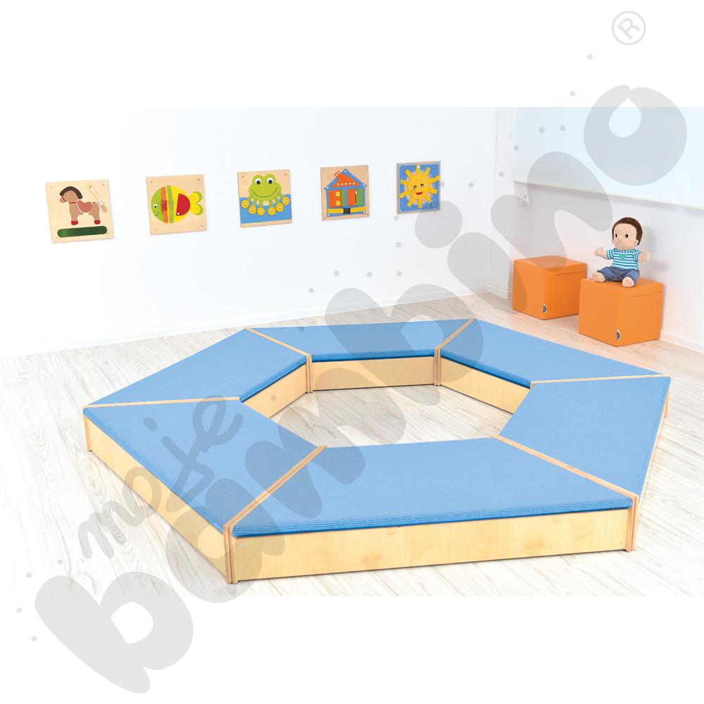 Podest trapezowy, wys. 20 cm - jasnoniebieski