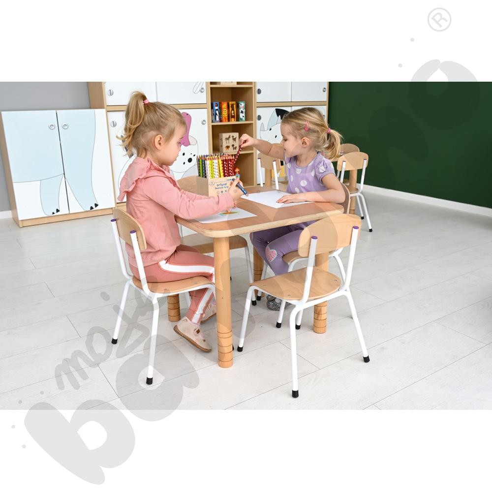 Stół Flexi kwadratowy 60 x 60 - bukowy