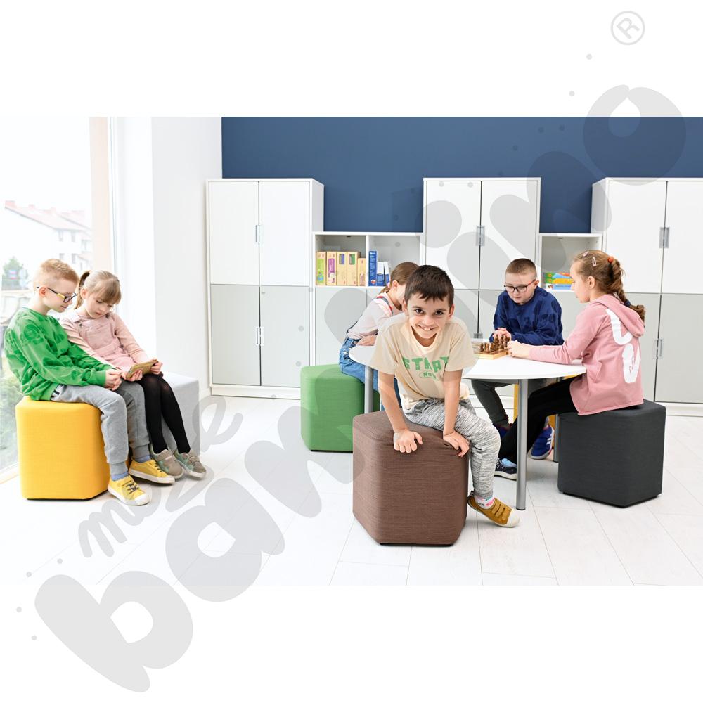 Pufa Inflamea 1 pięciokątna brązowa