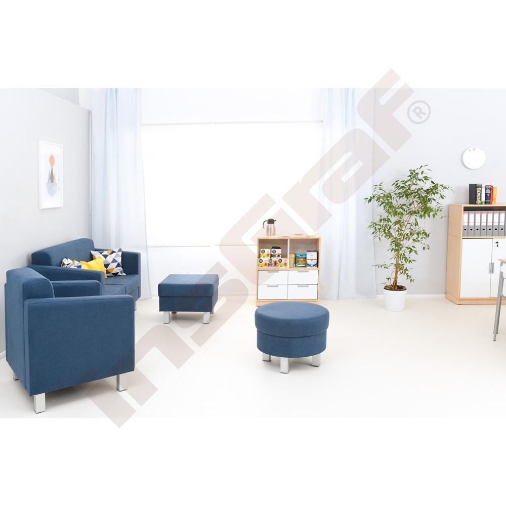 Křeslo Relax modré - čtvercové nožky