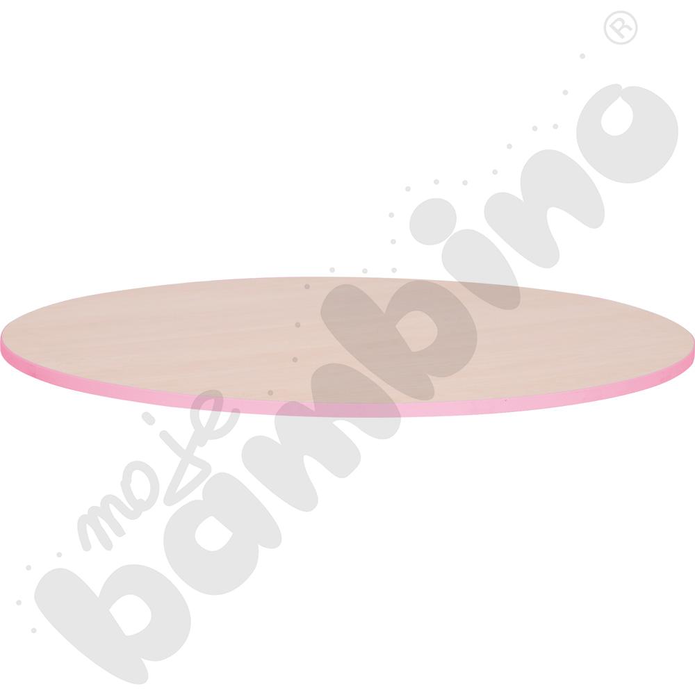 Blat Quadro klon jasny okrągły, jasnoróżowe obrzeże