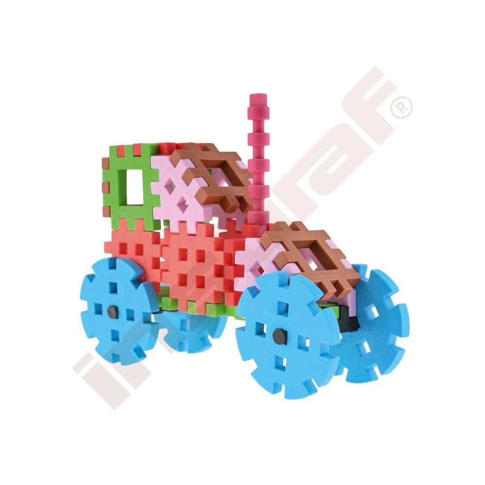 Mini vaflový konstruktor + zvířátka, 350 dílků