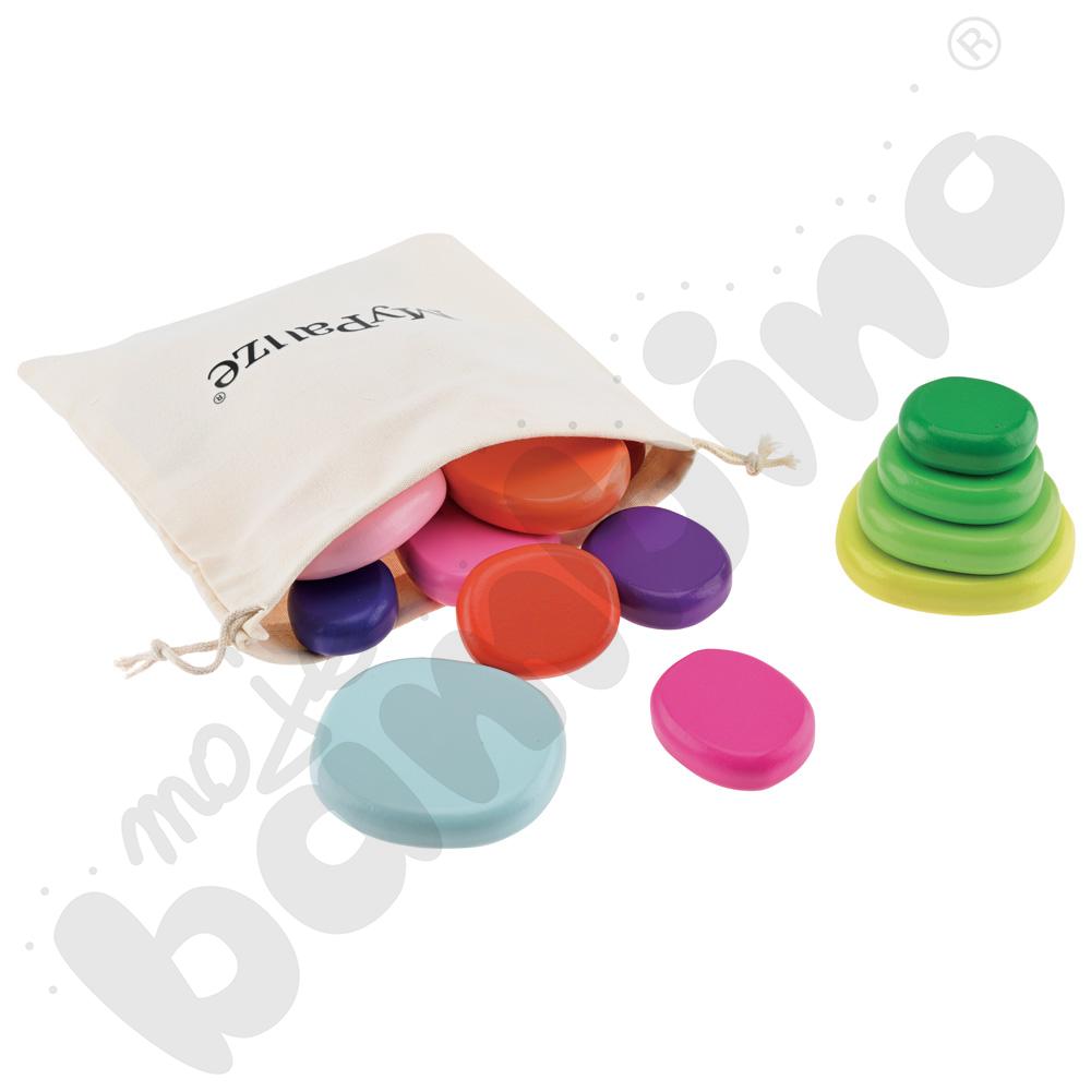 Kolorowe kamienie do ćwiczeń manualnych