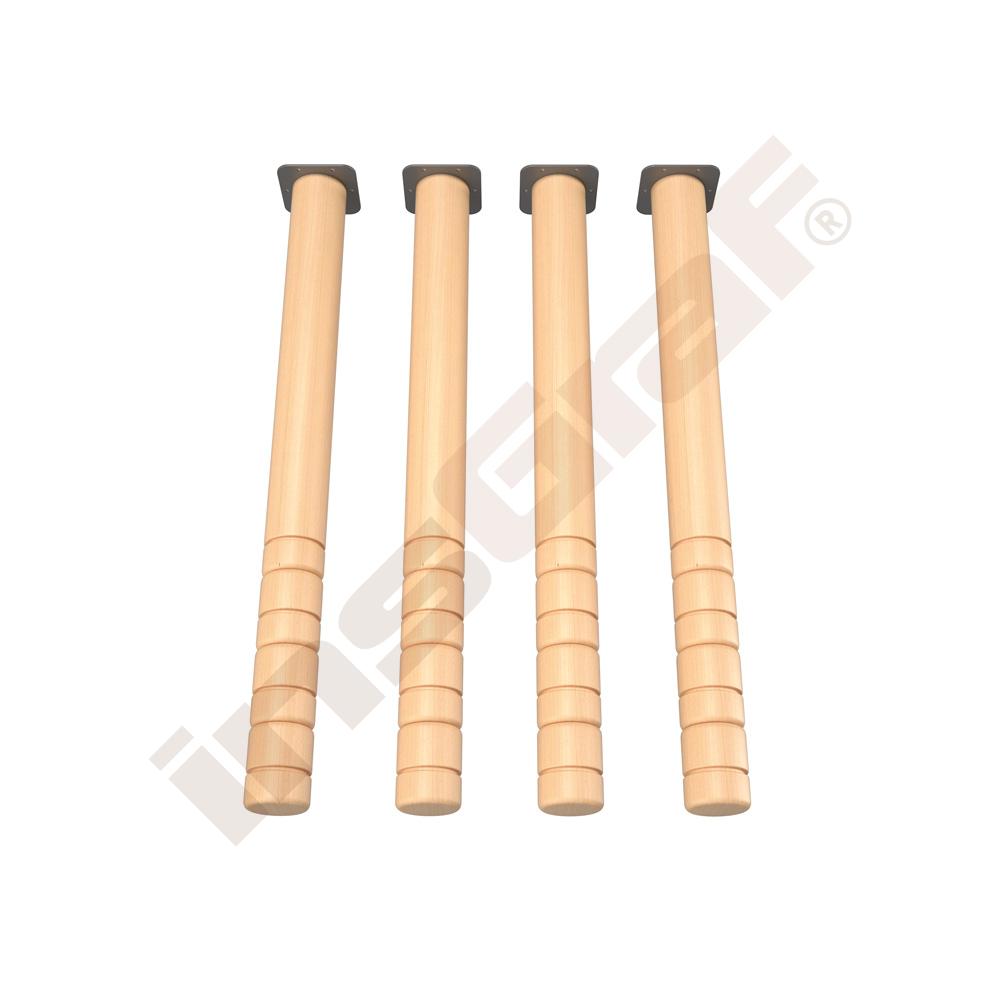 Okrúhle nohy k stolom Flexi,  4 ks, veľ. 0-3 (40-58 cm)